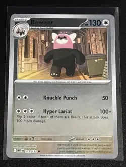 Pokemon TCG Mega Evolution Bewear Reverse Holofoil 112/132 NM - Image 1