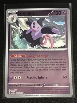 Pokemon TCG Mega Evolution Grumpig Reverse Holofoil 063/132 NM - Image 1