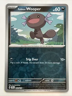 Pokemon TCG Journey Together Paldean Wooper Reverse Holofoil 093/159 NM - Image 1