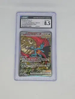 CGC 8.5 NM/mint + Roaring Moon ex 162/131 Pokemon Prismatic Evolutions SIR - Image 2