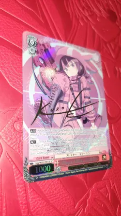 Weiss Schwarz Dengeki Bunko SAO Player Killer Llenn SP Foil Signed - Image 1