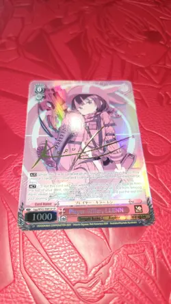 Weiss Schwarz Dengeki Bunko SAO Player Killer Llenn SP Foil Signed - Image 2