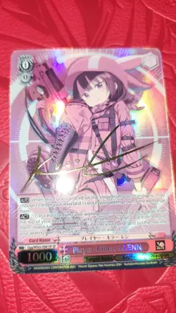 Weiss Schwarz Dengeki Bunko SAO Player Killer Llenn SP Foil Signed - Image 5