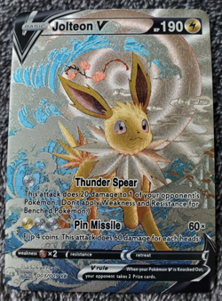 ART CARD Pokemon TCG Ocean Wave Jolteon V Illustration Immersive TEXTURED - Image 1