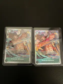 One Piece – Dracule Mihawk Card Pristine Condition – Sleeved & Top Loaded - Image 1