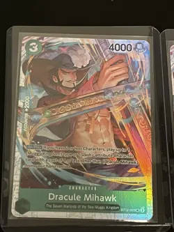 One Piece – Dracule Mihawk Card Pristine Condition – Sleeved & Top Loaded - Image 2