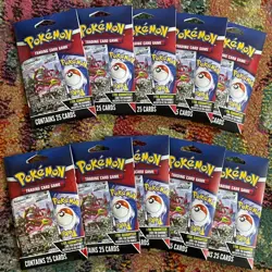 Lot of 10 Pokemon TCG Mystery Packs with 1 Foil Card Guaranteed 2024 Sealed - Image 1