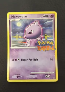 2009 Pokemon TCG #9/16 Mewtwo LV.65 Pokemon Rumble Stamp Rare - Image 1