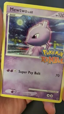 2009 Pokemon TCG #9/16 Mewtwo LV.65 Pokemon Rumble Stamp Rare - Image 2