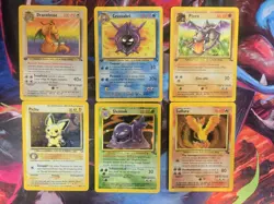 French Pokemon Card Lot Dragonite Base Set 1st Edtions Bundle. Pichu Moltress - Image 1