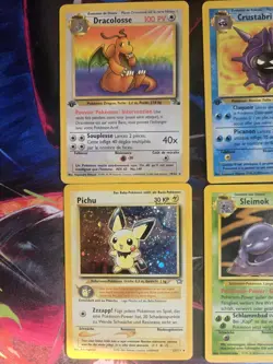 French Pokemon Card Lot Dragonite Base Set 1st Edtions Bundle. Pichu Moltress - Image 2