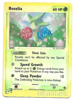 Roselia - 9/97 EX Dragon - Holo Rare Pokemon Trading Card - Image 1