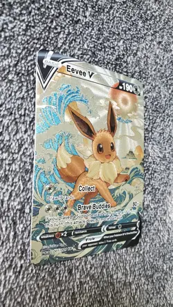 ART CARD Pokemon TCG Ocean Wave Eevee V Illustration Immersive TEXTURED - Image 5