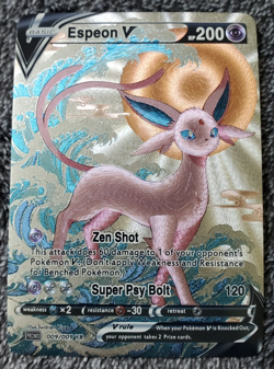 ART CARD Pokemon TCG Ocean Wave Espeon V Illustration Immersive TEXTURED - Image 1