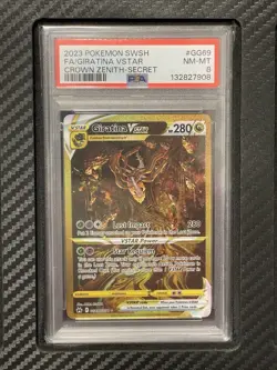 2023 PSA 8 FA Giratina Vstar #GG69 Full Art Galarian Gallery Secret Rare Pokemon - Image 1