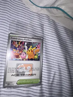Pokemon Ace Trainer Celebratory Fanfare Promo, Mewtwo, Pikachu! Very Rare! - Image 1