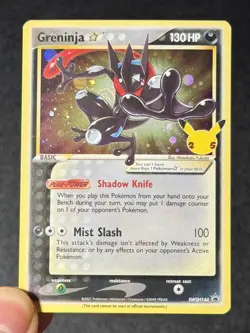 🌀 HD Swirl Pokemon Greninja Gold Star SWSH144 Celebrations Black Star Promo ⭐ - Image 1