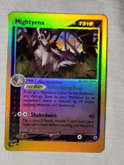 Played Mightyena - Reverse Holo 10 Ruby and Sapphire Pokemon TCG - Image 1