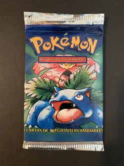 Pokemon Spanish Base Set Unlimited Pack Venusaur Art Sealed Vintage Light - Image 1