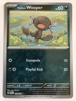Pokemon TCG Paldea Evolved Paldean Wooper Reverse Holofoil 129/193 NM - Image 1