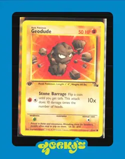 Pokemon TCG Fossil Set 1st Edition #47/62 Geodude LP 1999 WOTC Vintage - Image 1