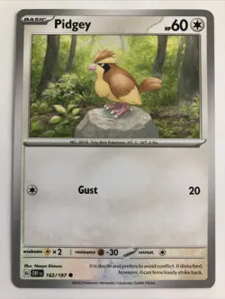 Pokemon TCG Obsidian Flames Pidgey 162/197 NM - Image 1