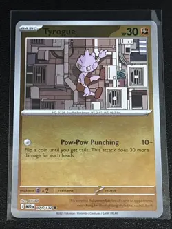 Pokemon TCG Mega Evolution Tyrogue Reverse Holofoil 071/132 NM - Image 1