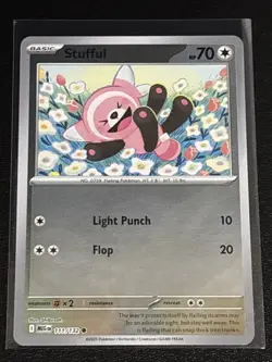 Pokemon TCG Mega Evolution Stufful Reverse Holofoil 111/132 NM - Image 1