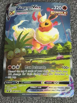 ​Flareon VMAX SWSH180 Jumbo Card Near Mint Holofoil​ Pokemon​​ Black Star Promo - Image 2