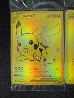 Pikachu V SWSH145 Celebrations 25th Anniversary Promo UPC Gold Card SEALED NM - Image 1