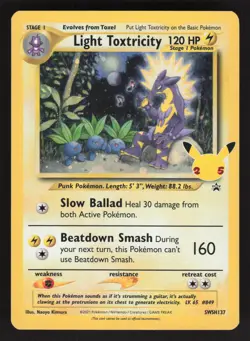 Light Toxtricity SWSH137 Pokemon TCG Sword & Shield Promo NM - Image 1