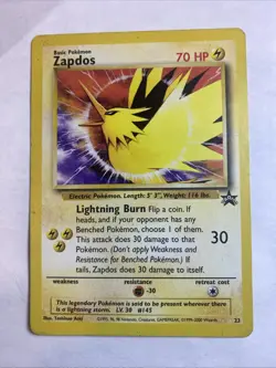 Zapdos - 23 - Pokemon Wizards Black Star Promo Card MOVIE 2000 - Image 2