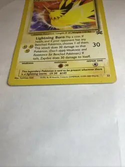 Zapdos - 23 - Pokemon Wizards Black Star Promo Card MOVIE 2000 - Image 4