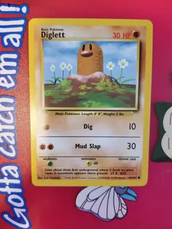 Pokemon TCG Diglett Base Set 47/102 Regular Unlimited Common Near Mint - Image 3