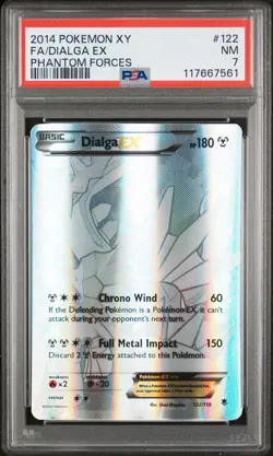 Dialga Ex Pokemon Xy Phantom Forces 122/119 PSA 7 - Image 1