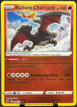 Radiant Charizard 020/159 Crown Zenith Radiant Rare Holo Pokemon TCG NM - Image 1
