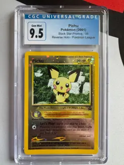 2001 Pokemon League Pichu Black Star Promos Reverse Holo #35 CGC 9.5 💎 - Image 1