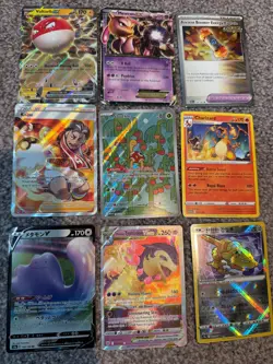 pokemon card lot of 9 cards! Shuckle art Charizard voltorb ex ascended heroes - Image 1