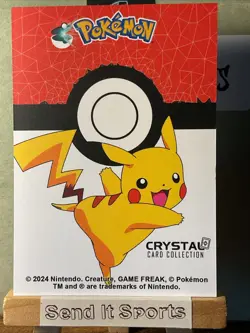 Pokemon Nintendo Crystal Card Collection Cubone #104 Stained Glass Holo - Image 2