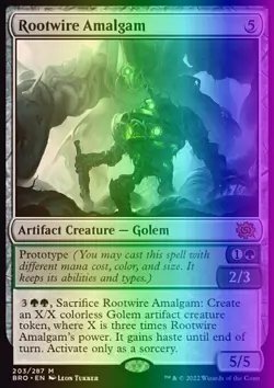 MTG Magic the Gathering Rootwire Amalgam (203/399) The Brothers' War NM FOIL - Image 1