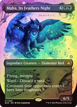 Maha, Its Feathers Night – NM - FOIL – Magic the Gathering (MTG) – BLB #289 - Image 1