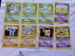 Bulbasaur x2 044/102 Base Set Reg pokemon card original 1999 rare 8 card set - Image 1