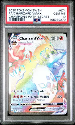 Charizard Vmax 074/073 Secret Champion's Path Pokemon PSA 10 *270 - Image 1