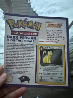 Dark Persian 17 Holo Black Star Promo WOTC Pokemon Card (small Crease) - Image 1