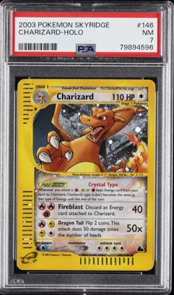 2003 POKEMON SKYRIDGE #146 CHARIZARD-HOLO PSA 7 - Image 1