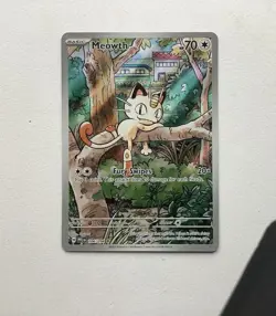 Pokemon TCG Meowth 106/094 Phantasmal Flames Illustration Rare - Image 1