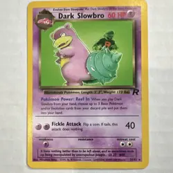 Pokemon TCG Dark Slowbro Team Rocket Rare 29/82 Regular 60 HP Unlimited English - Image 1
