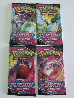 Pokemon Fusion Strike Booster Packs Bundle ( 4 lot ) Factory Sealed - Image 1