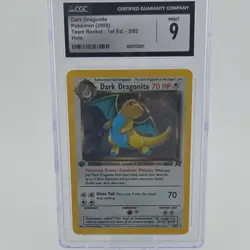 Pokemon Dark Dragonite Team Rocket 1st Edition Holo CGC 9 5/82 - Image 1