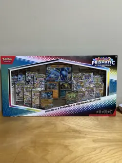 Pokemon TCG Prismatic Evolutions Lucario Ex Tyranitar Ex Premium Collection Box - Image 1